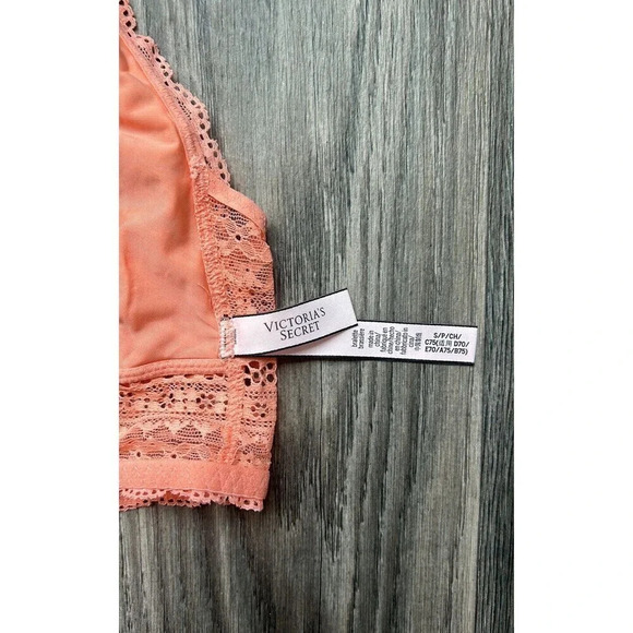 Victoria’s Secret Seamless Racerback Lace Bralette Orange Size Small - Picture 3 of 4